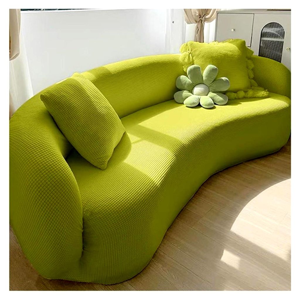 Sofabezug, Sofadecken für Sitzfläche Ecksofa Couch Überwurf L Couch Überzug Stretch Couchschoner Misty Green S (90140 cm)