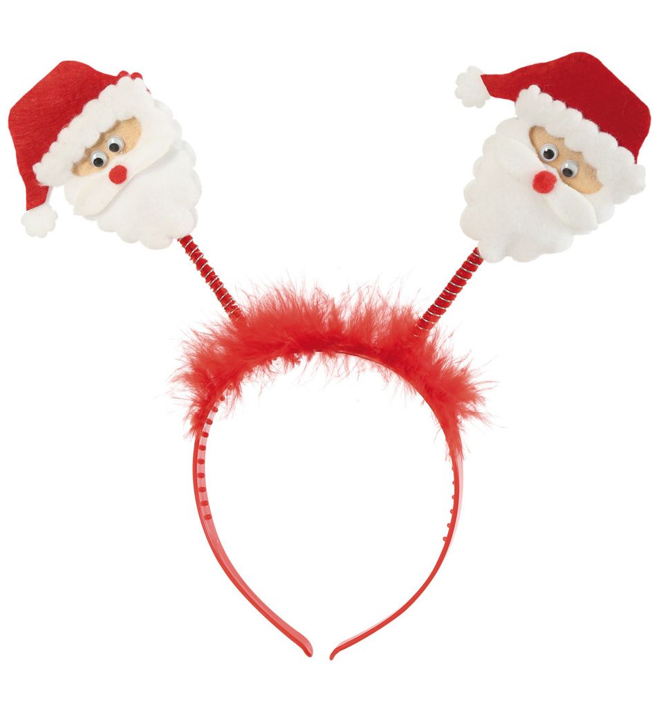 Haarreif Wabbles Nikolaus Weihnachtsmann mit Federn und Produktbild 