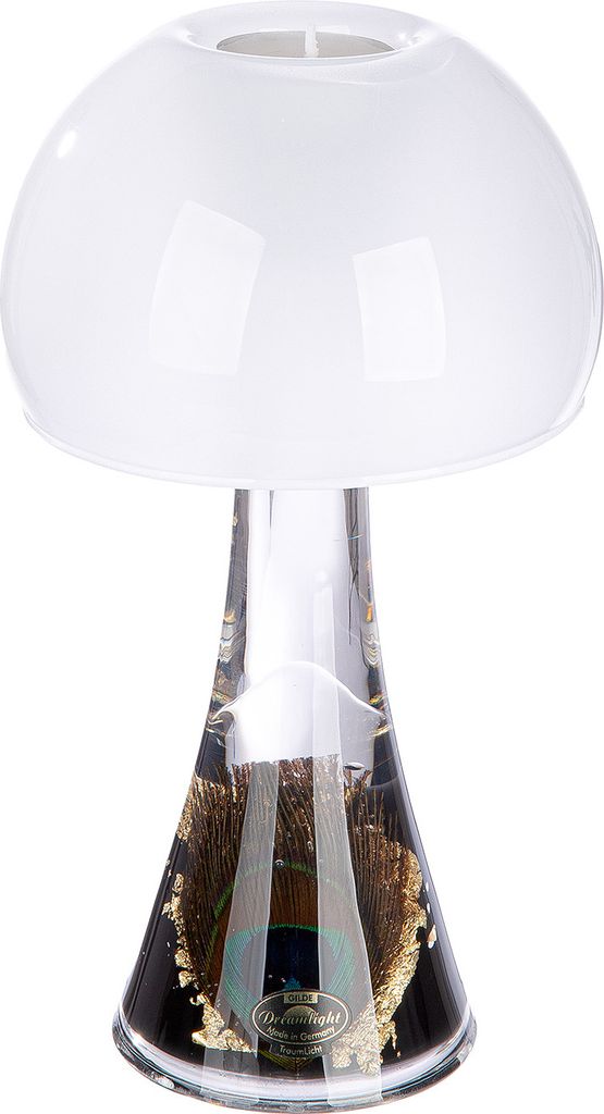 Gilde Dreamlight, Windlicht, Lampe Salon, "Pavos", Glas, Produktbild 