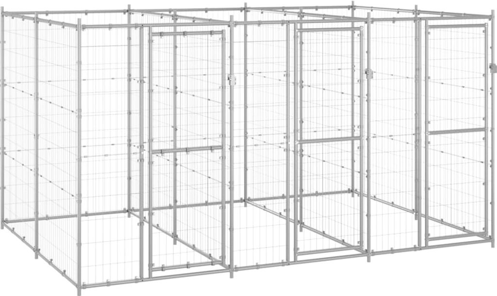 "2026 Aktion"Outdoor-Hundezwinger Verzinkter Stahl 7,26 m² NEU445480 - Sonstiges Hundezubehör