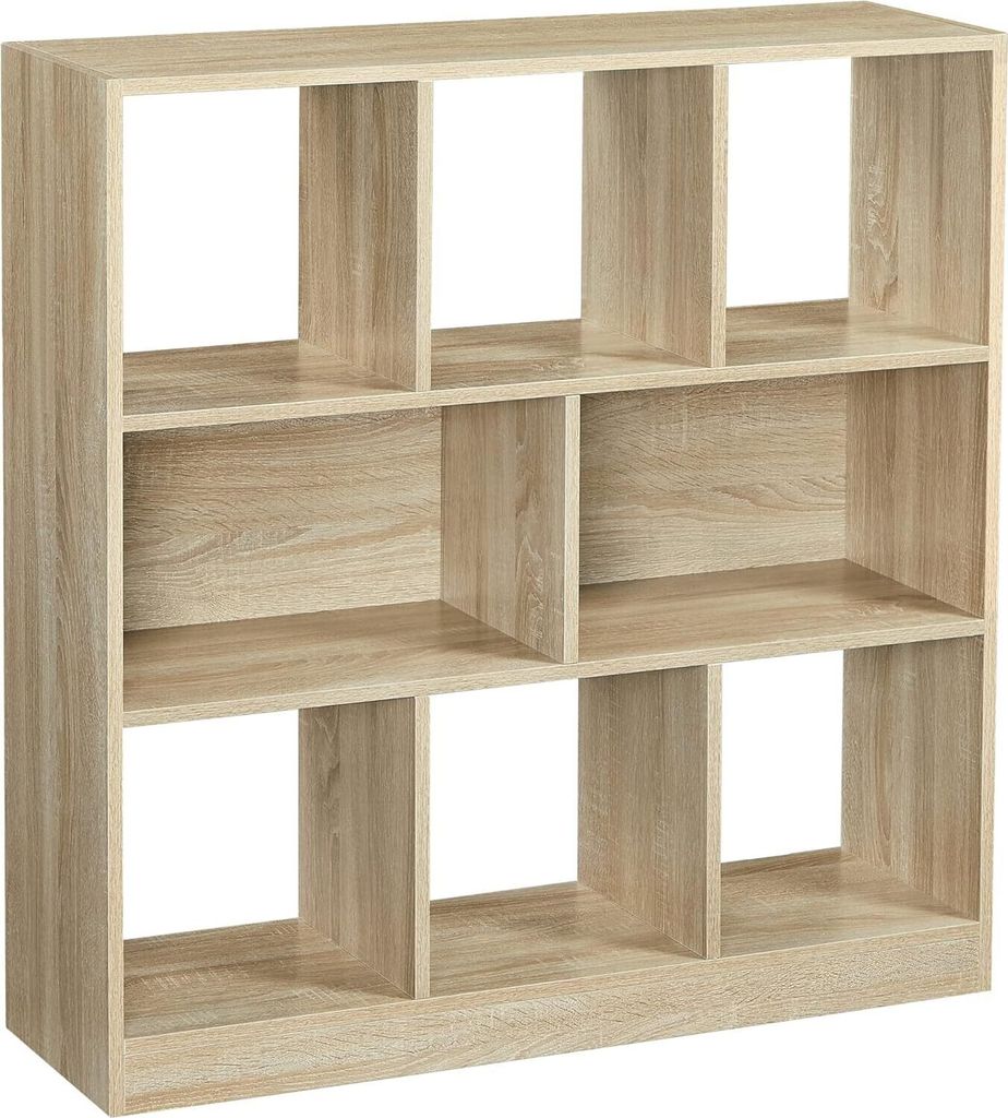 VASAGLE Bookcase, Cube Shelf, Floor Shelf, with Open Compartments, for Living Room, Study, Children's Room, Office, as a Room Divider