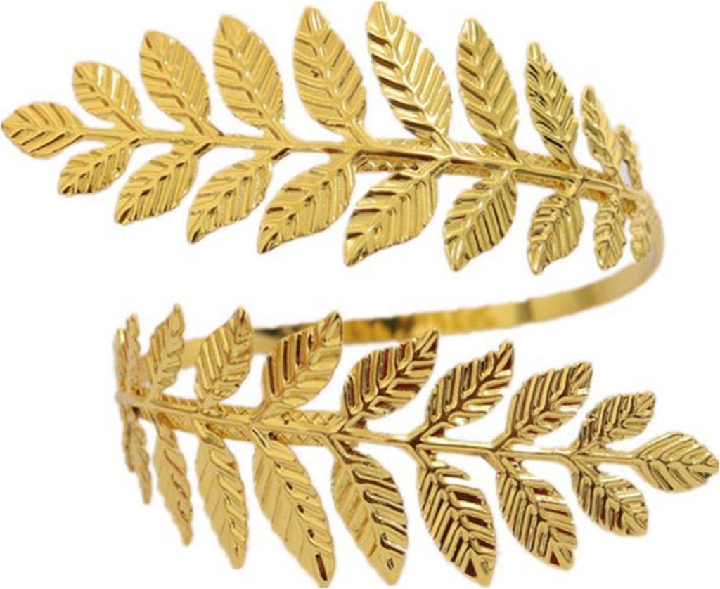 Mode Frauen Metall Blatt Charme Offenes Armband Arm Manschette Armbinde Armreif Edlen Schmuck-Golden