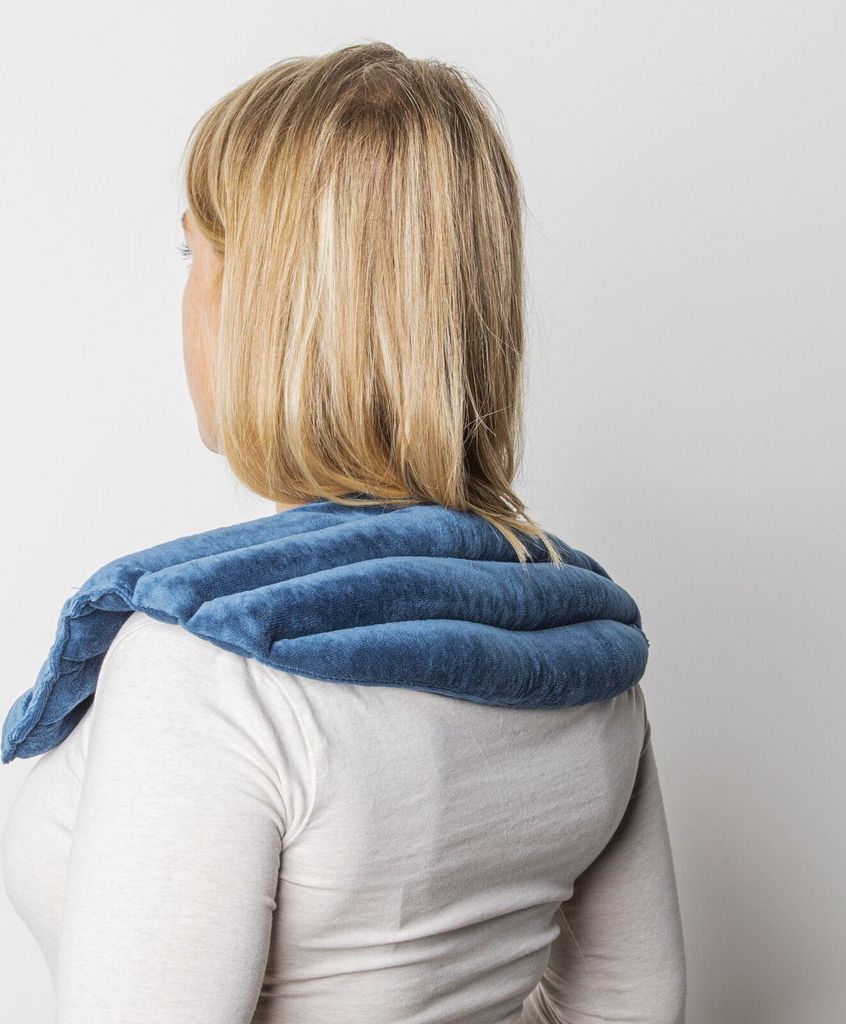 Wärmekissen Nacken Körnerkissen Nackenwärmekissen Nackenkissen Mikrowelle Blau
