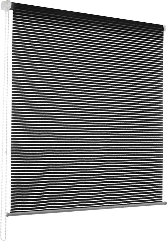 Mini Store Enrouleur Rollo Delux Stripe Anthrazit - 90 x 150 cm