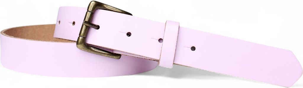 FRONHOFER sportiver Damengürtel 2,8 cm, Gürtelschnalle messingfarbig, echt Leder