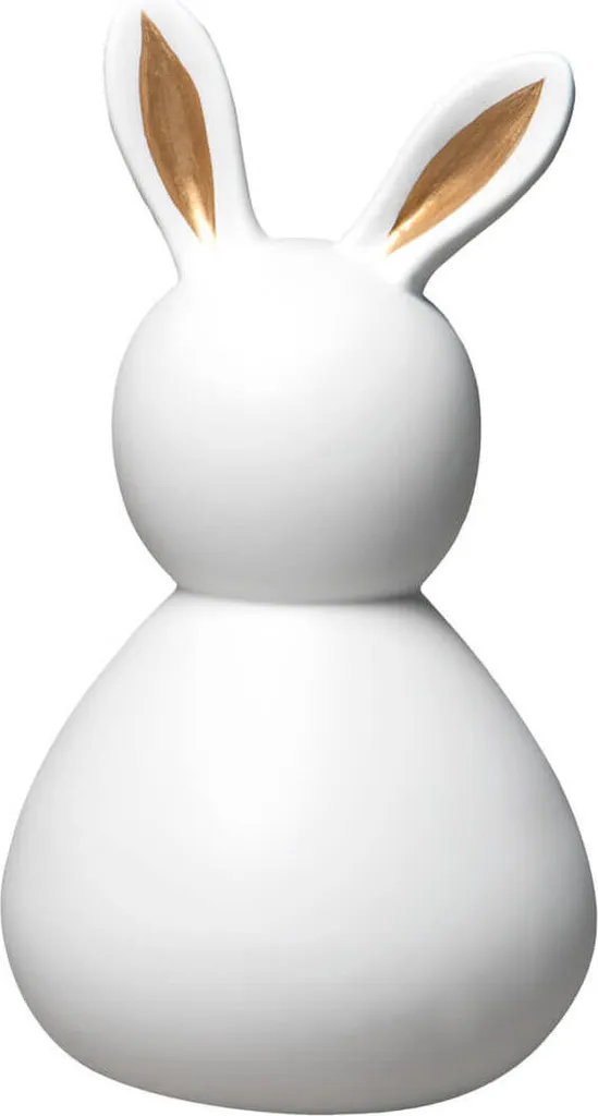 Räder Grand Lapin de Pâques en Porcelaine Dame Oreilles Or 29cm