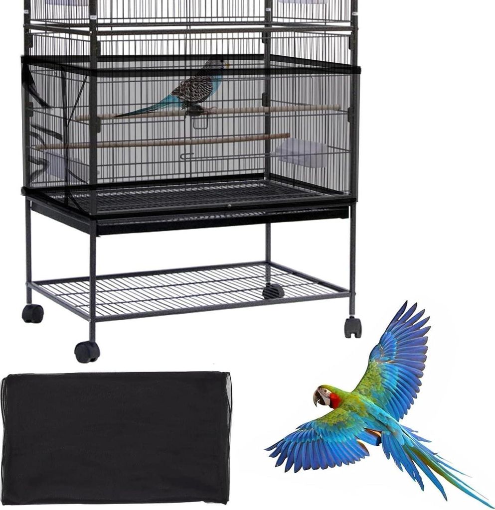 Kryt na klietku pre vtáky Seed Catcher Parrot Drawstring Obrázok produktu 