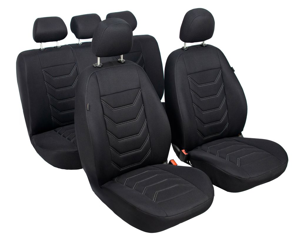 Autobezüge Sitzbezüge Schonbezüge Sitzbezüge Sitzschoner car covers Comfort Komplett Set Universal (Weiss)