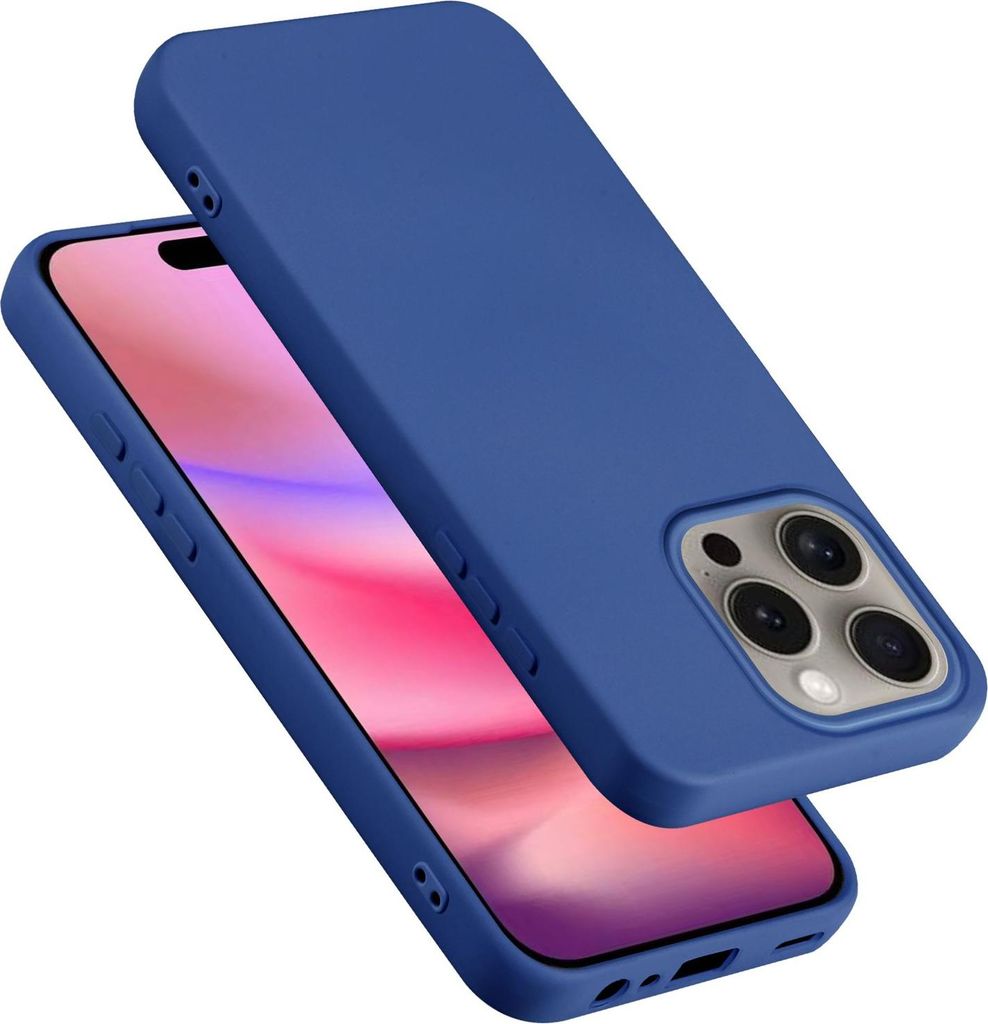 Cadorabo Hülle für Apple iPhone 16 PRO Hülle Silikon Handyhülle Case aus flüssigem Silikon, Kratzfeste und stoßfeste Schutzhülle für Apple ...