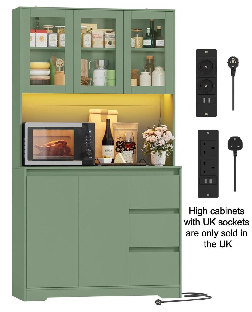 Buffet de cuisine avec éclairage LED - Meuble haut de Image du produit 