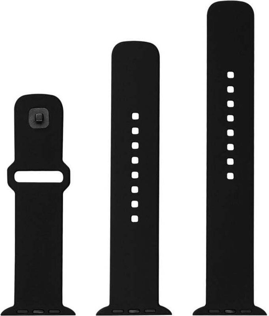 FIXED Fixed | Sporty Strap Set for Apple Watch 42/44/45mm | 170-235 mm | Black | Silicone