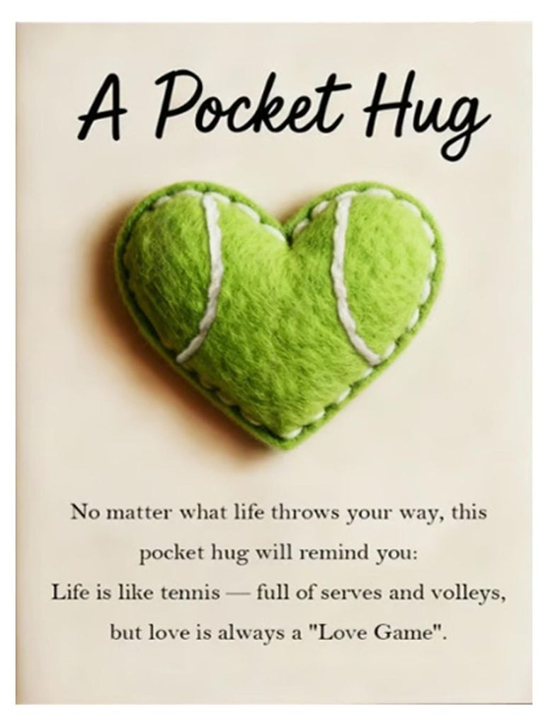 Liebesherz-Golf-Taschenumarmung mit positiver Karte zur emotionalen Unterstützung Baseball Tennis Basketball Taschenanhänger Dekoration Inspirier...