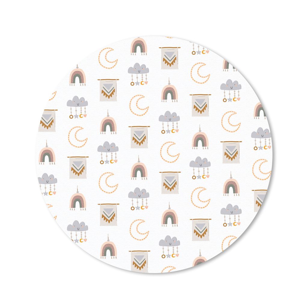 MuchoWow Mauspad Mousepad Illustrationen - Muster - Kinderzimmer 30x30 cm - Mousepads - Maus Mat - Pad - Mausunterlage - Tischunterlage - Schreib...