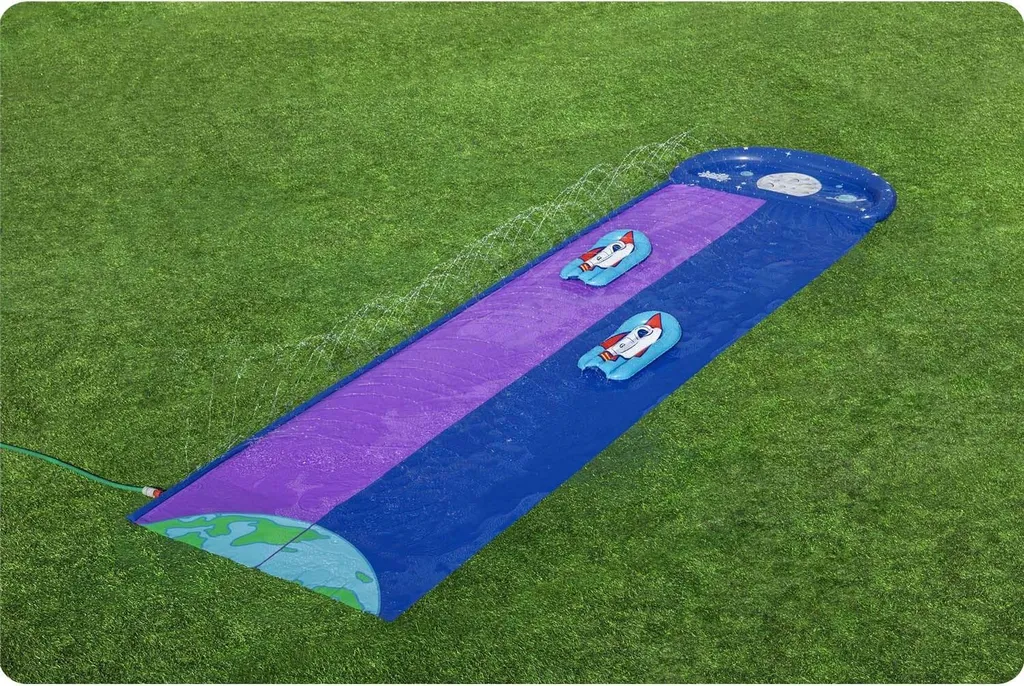 Toboggan Aquatique Lunar Launch Double : Glisse Fluide sans Accroc - 16