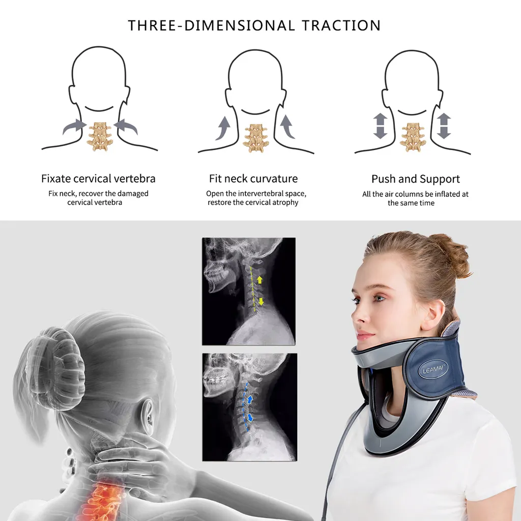 Appareil gonflable cervical ergonomique pour étirement de la nuque