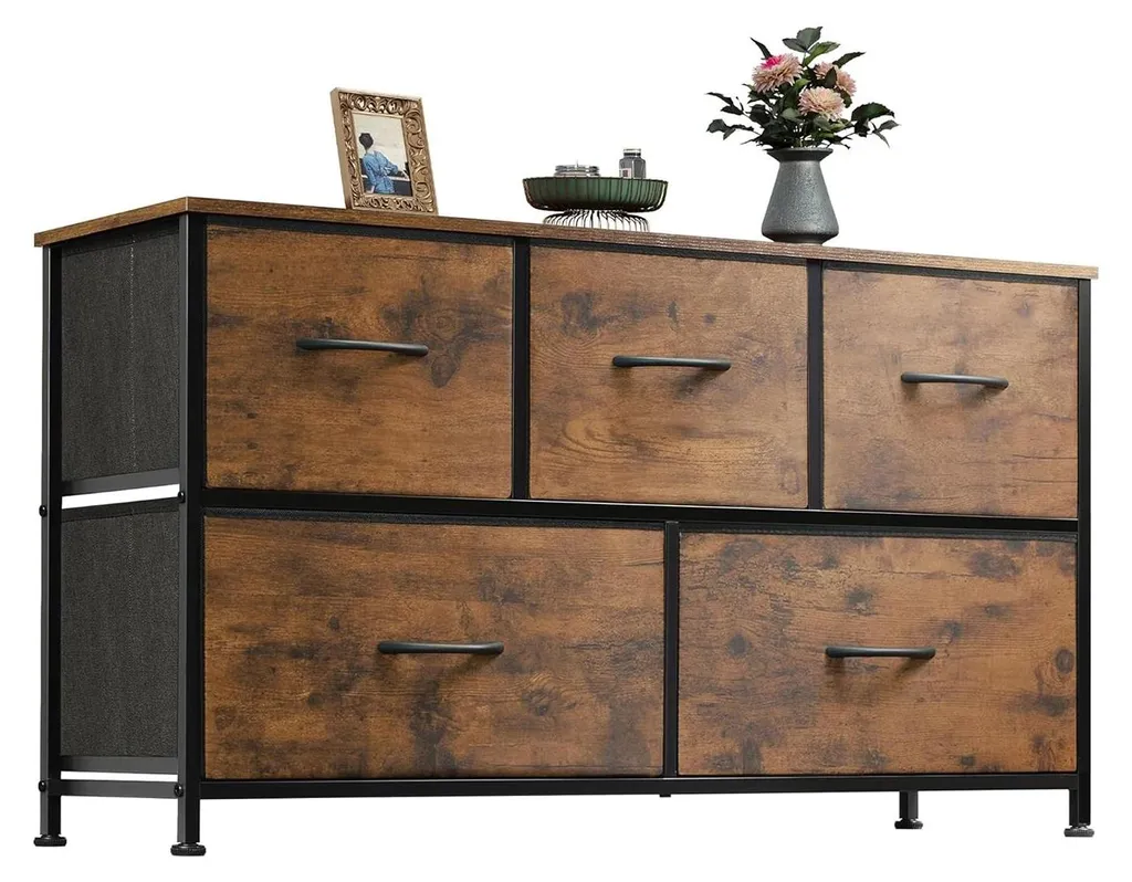 Gagner de la place : Commode 9 tiroirs grise pour petits espaces