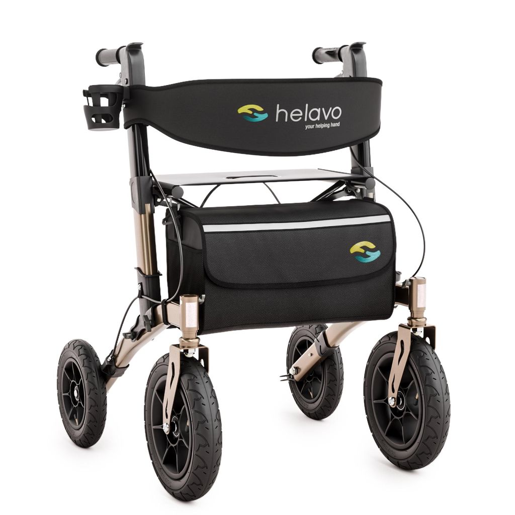 Helavo Outdoor Rollator mit Luftbereifung – Faltbarer Produktbild 