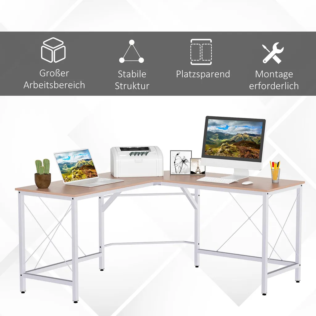 Bureau d'angle Ergonomique 150cm : Solution pour Manque d'Espace et MDF - 6