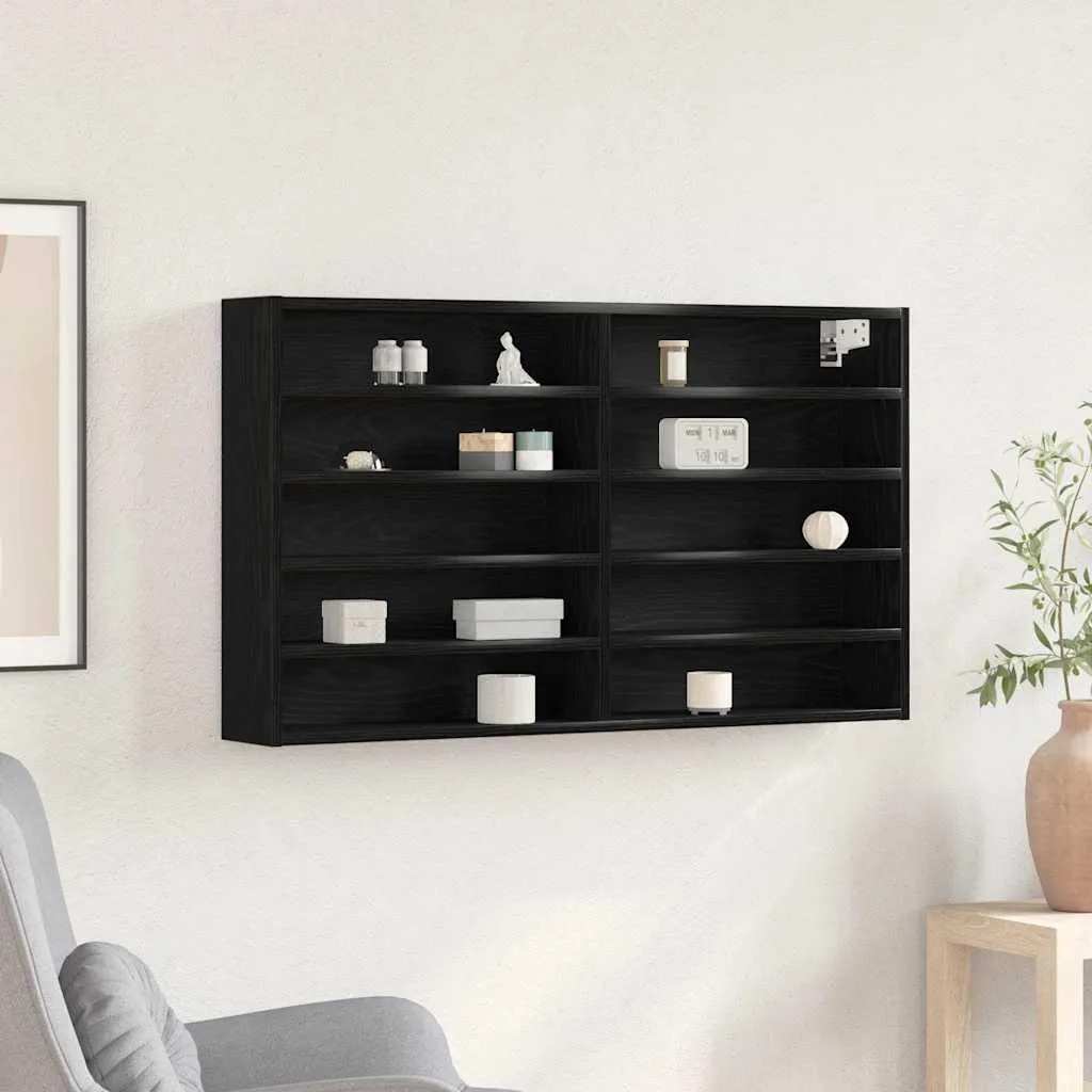 Vetrina Maison Exclusive Rovere Nero 100x15x58 cm - Eccellenza Arredo