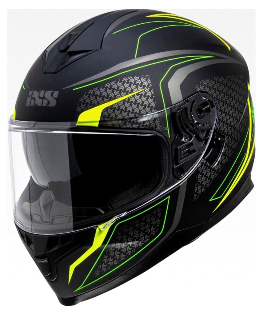 Integralhelm, schwarz matt/gelb, XL