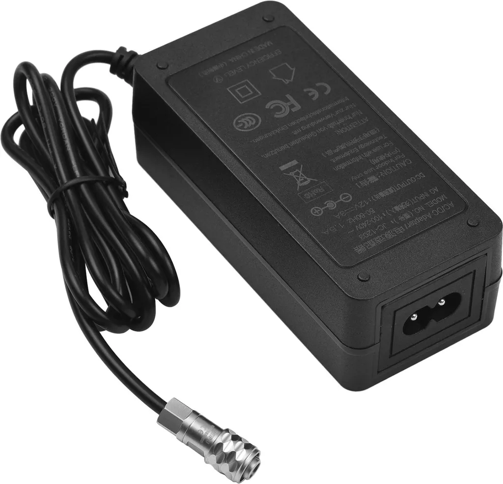 Alimentatore 12V 3A Per Blackmagic Pocket Cinema Camera 4K/6K | Compatibile E Testato | Cavo 120 Cm | Eonvic