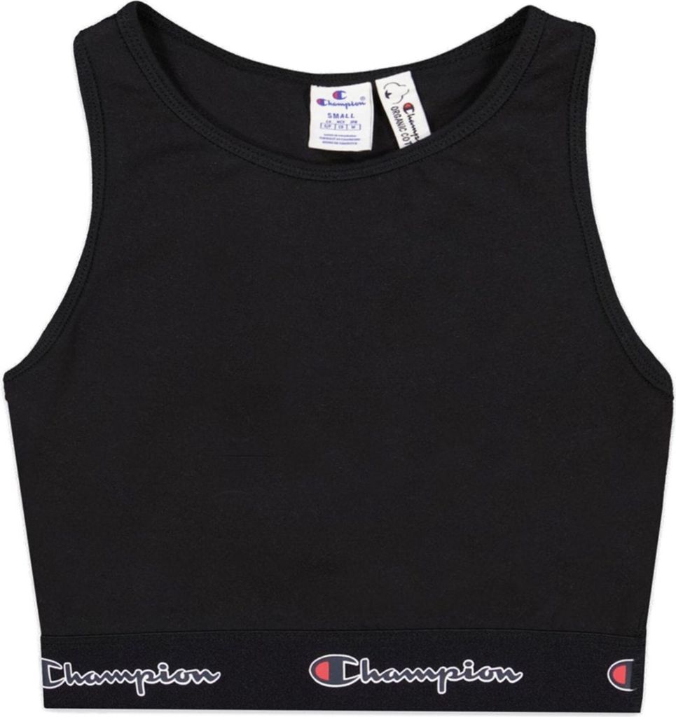 Champion Tshirts Script Logo Waist Racer Back Sports, 114559KK001NBK, Größe: 163