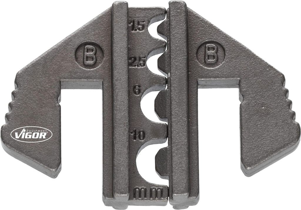 VIGOR Crimp-Einsatz B: für geschlossene unisolierte Kabelschuhe von 1,5 2,5 6,0