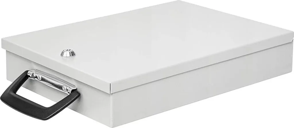 Boîte A4 gris clair 35,5 x 26 x 6,7 cm contre le désordre et la poussière
