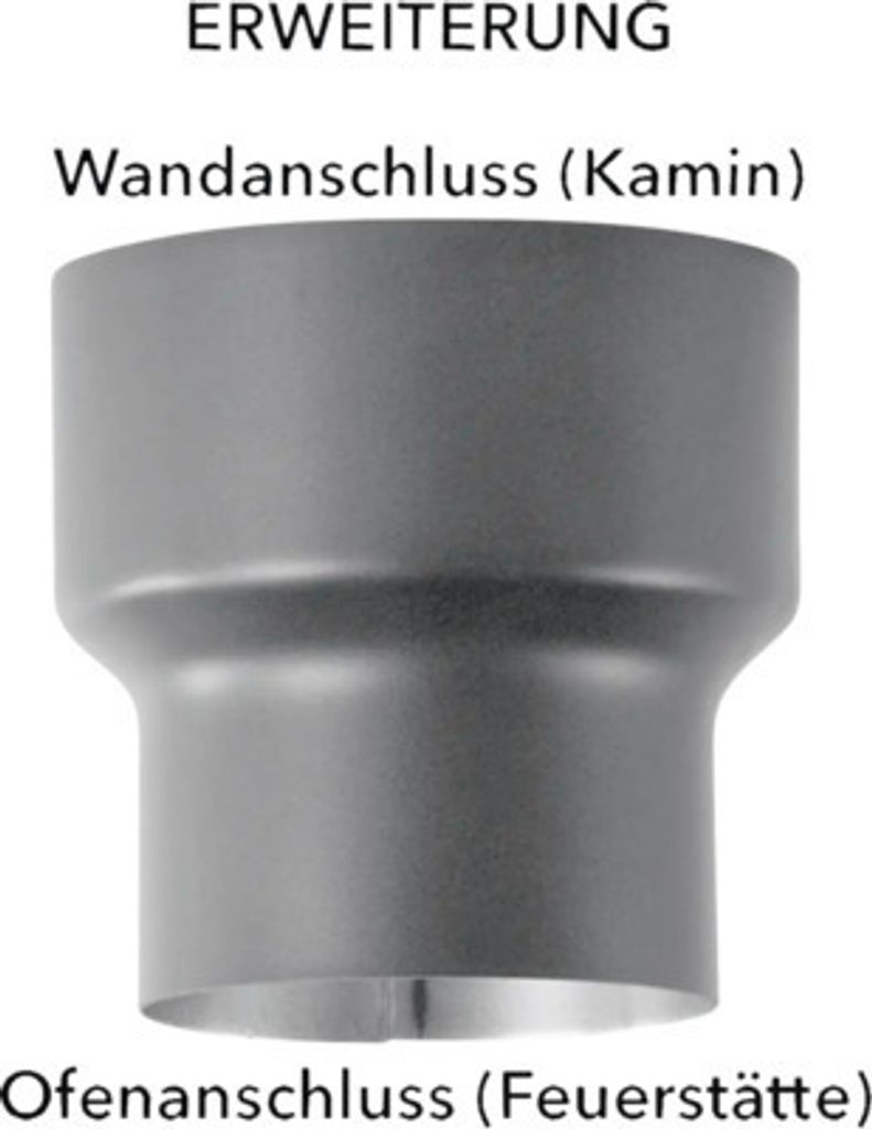 Ofenrohr-Erweiterung Bertrams Ø 180-200 mm senotherm UHT-Hydro gussgrau