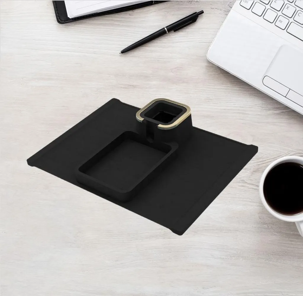 Sottobicchiere Divano Silicone Nero | Vassoio Snack Antiscivolo INF - 2