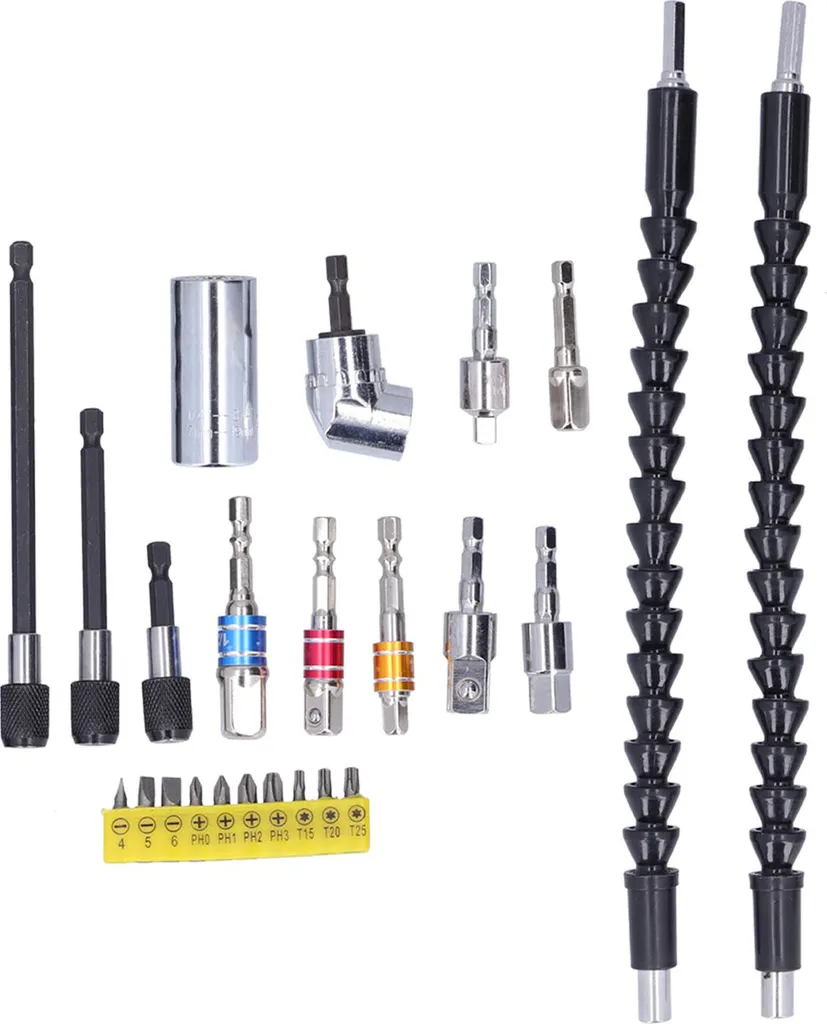 Rallonge Pliable Flexible Inox 90 Degrés, Pour Perceuse Visseuse