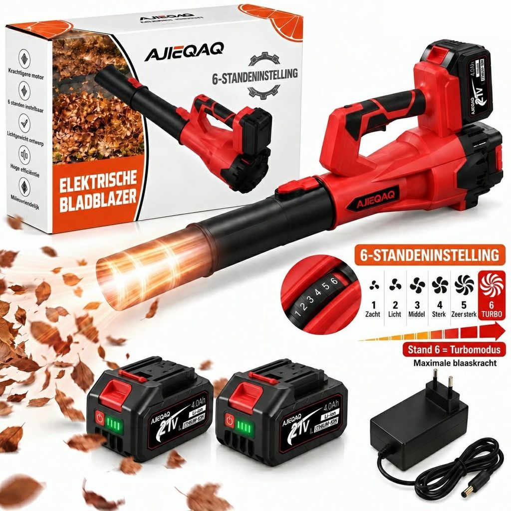 Accu Bladblazer 21V Brushless, 2×4,0Ah Accu’s, 320 km/u, 6 Productafbeelding 