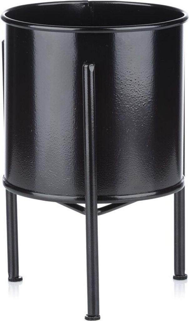 HowHomely dekoracyjna doniczka z metalowym stojakiem czarna Zdjęcie produktu 