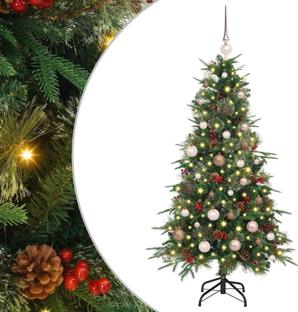 vidaXL Künstlicher klappbarer Weihnachtsbaum Grün 150 cm PE und PVC