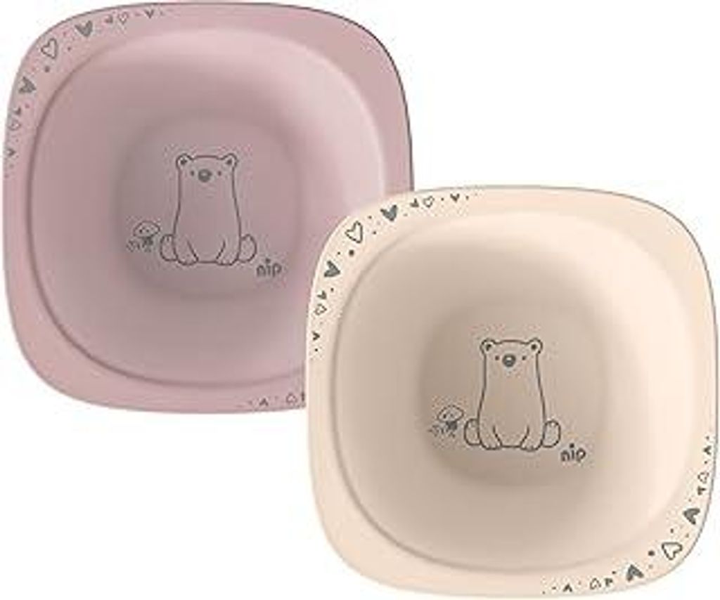 nip – Breischale | Nachhaltige und bruchfeste Babybrei Schüssel ab 4 Monaten. Ergonomische Baby Schüssel aus über 90% nachwachsenden Rohstoffe...