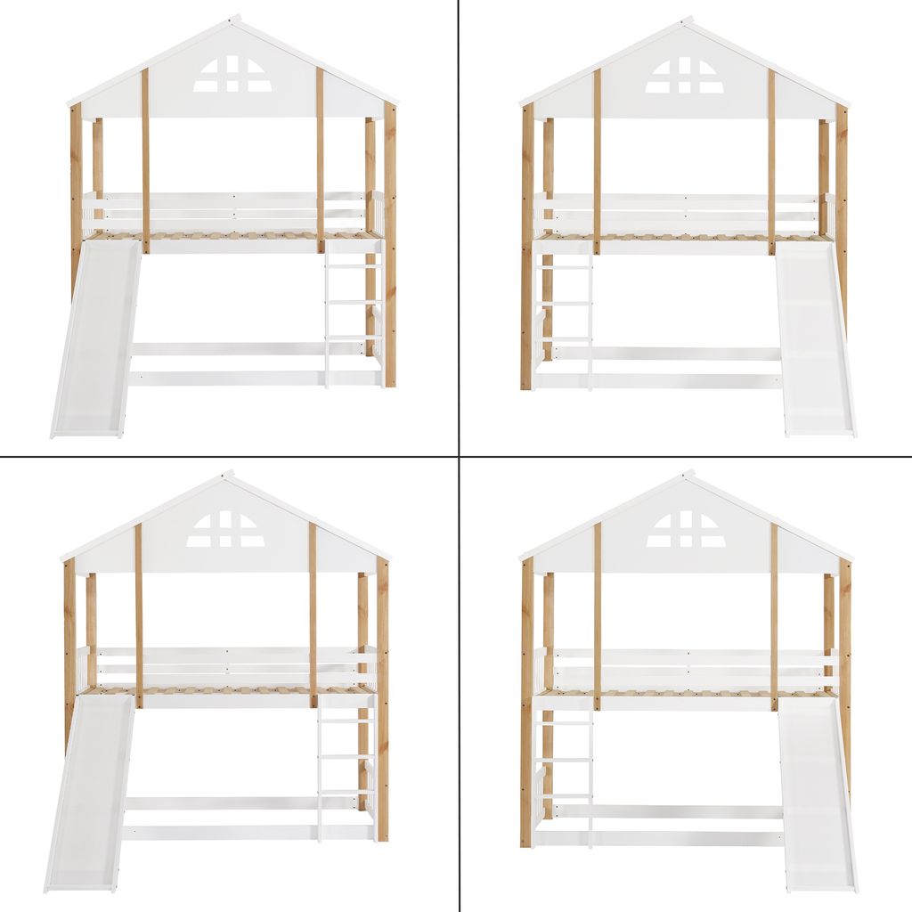 Flieks Etagenbett 90x200cm mit Rausfallschutz, Kinderbett Produktbild 5