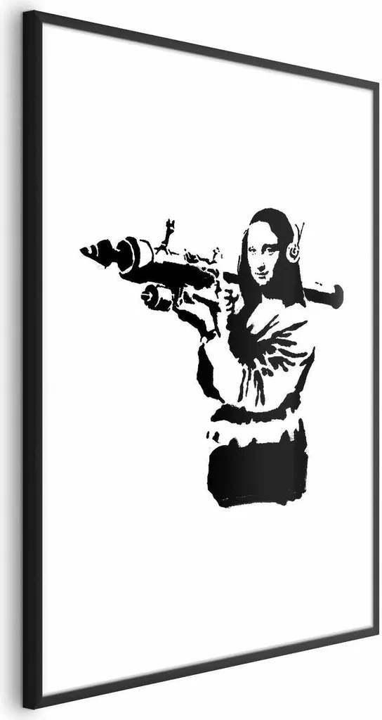 Mona Lisa Banksy Poster 60x90 Incorniciato | Icona Urban Art