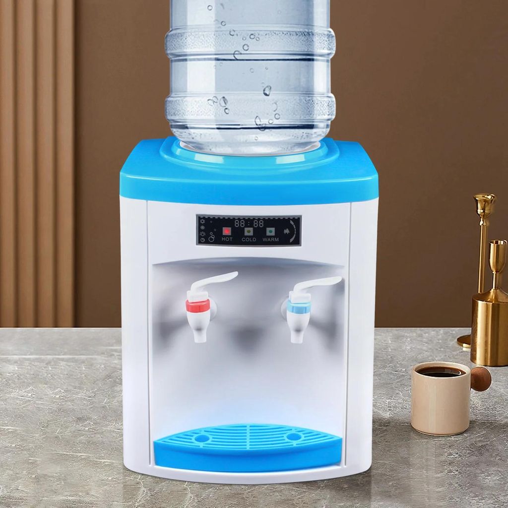 Wasserspender - Tischgerät - Heiß & Kalt - Elektrisch 220V - Für Zuhause & Büro - Blau