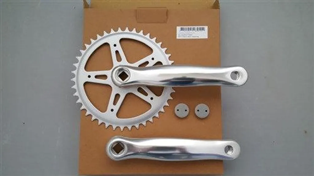Kit manivelles alu 170 mm finition poli miroir plateau 42 dents