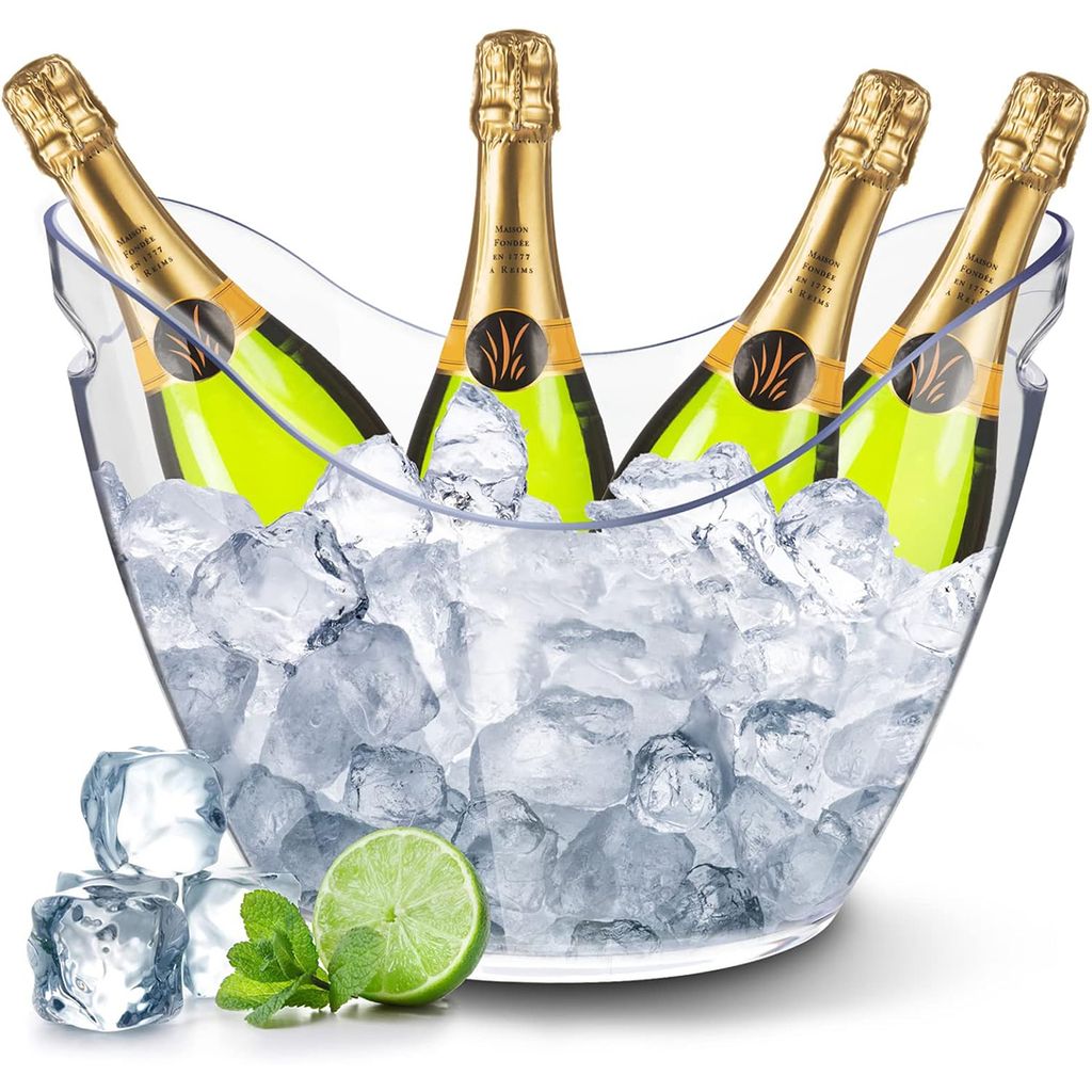 8L Eiseimer Champagner Eimer,Eis Eimer,Weinkühler Sektkühler,große Eiskübel, Küchenobst und Gemüse Vorratsbehälter Behälter
