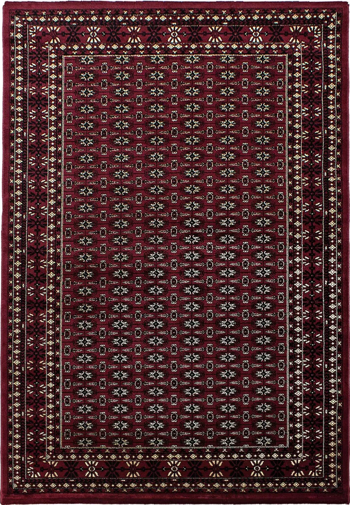 Tapis Oriental Teppium 120x170 cm Rouge Vintage à Poils Courts Chic