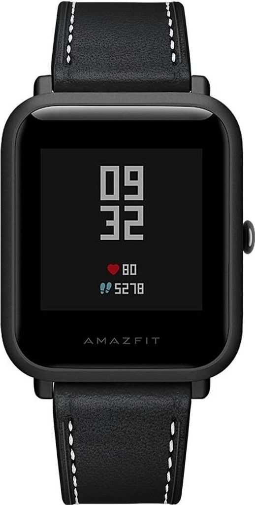 Strap-it Xiaomi Amazfit Bip Armband Leder (Schwarz)