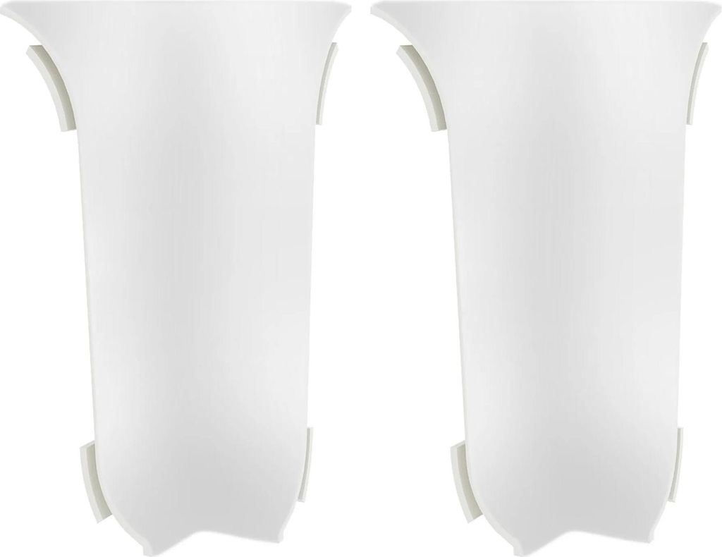 VILO FLEX 501 Innenecken-Set Weiß - 2 Stk. Eckverbinder für Sockelleisten, Wasserfestes PVC
