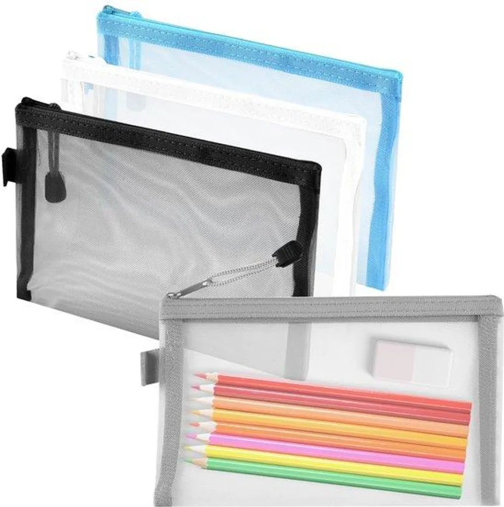 Pochettes nylon zippées 20x12 cm - Rangement durable et transparent