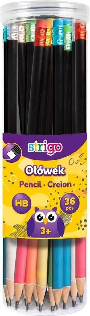 Set 36 Matite Nere STRIGO HB - Eleganza Minimalista per Scrittura e Disegno