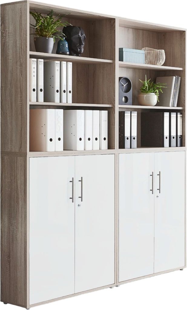 Aktenschrank TABOR 11 in Eiche Sonoma / weiß matt, Produktbild 