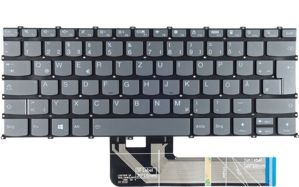 Tradebit - Tastatur für Lenovo | Deutsch DE QWERTZ | Volle Produktbild 