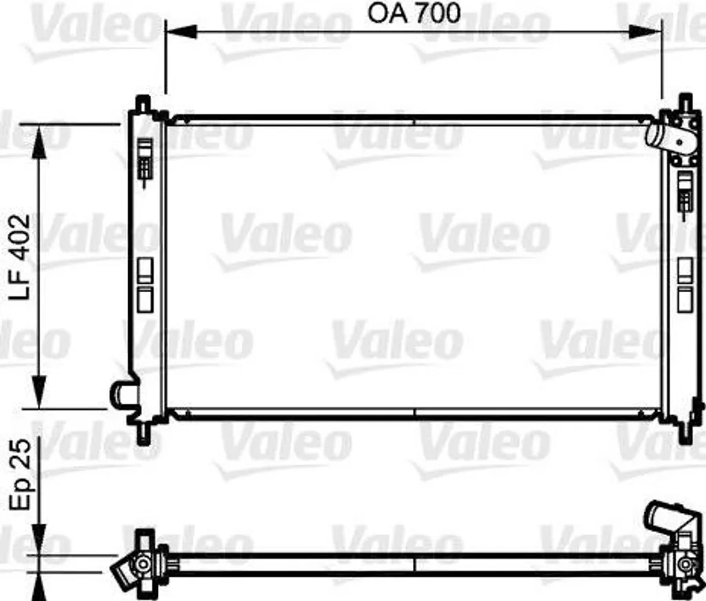 Radiateur moteur Valeo 735200 OE 1330T0 pour Outlander et C-Crosser