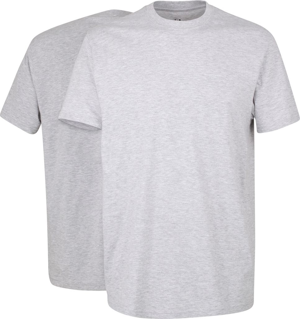 GÖTZBURG Herren T-Shirt grau uni 2er Pack Größe: 4XL Produktbild 