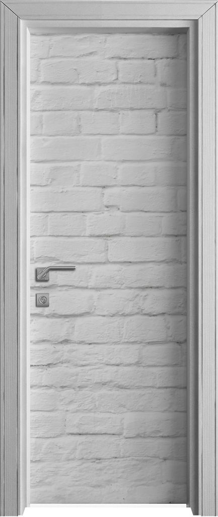 Tür Selbstklebende 70x210 cm Türfolie Türtapete Klebefolie - weißer Backstein Ziegel